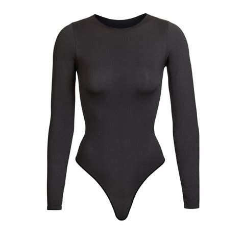 body skimming|long sleeve skimmed bodysuit.